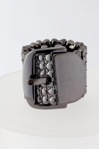 Hermatite Stretchable Belt buckle Ring