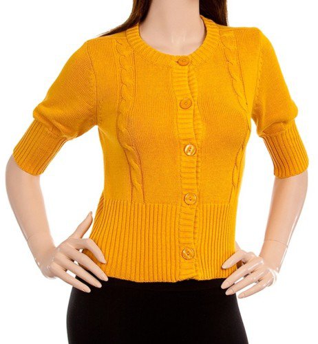 Yellow 3/4 Sleeve Sweater - SMALL, MEDIUM, LARGE