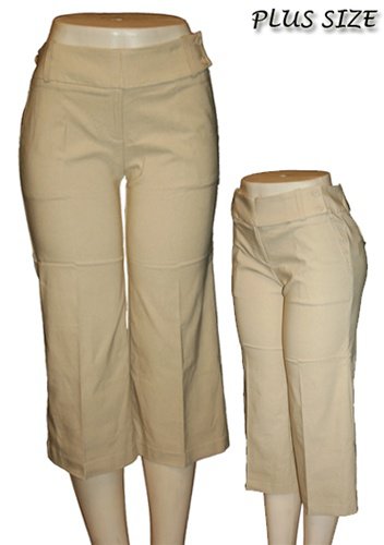 Plus Khaki Capris - 1xl - 2xl - 3xl
