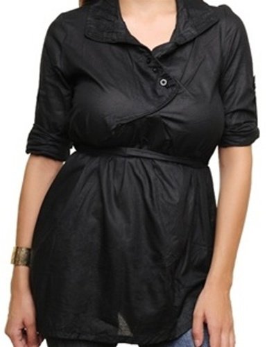 Black 3/4 Sleeve Blouse - S/M, M/L