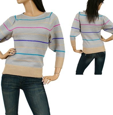 Grey Striped Sweater SMALL, MEDIUM, LARGE