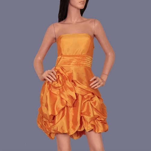 Burnt Orange Sleeveless Formal Dress -SMALL