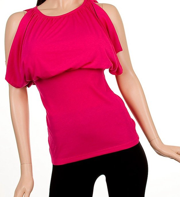 Fuchsia Print Blouse - SMALL, MEDIUM, LARGE