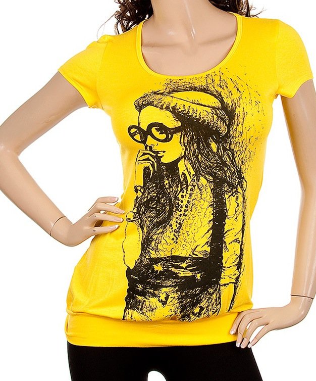 Yellow Ladies Tee SMALL, MEDIUM, LARGE