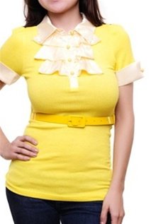 Yellow Belted Blouse SMALL, MEDIUM, LARGE