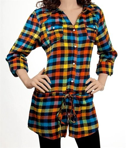 Plaid Long Sleeve Shirt SMALL, MEDIUM