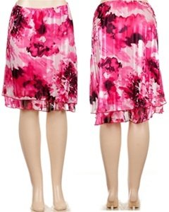 Fuchsia Print Skirt SMALL, MEDIUM, LARGE
