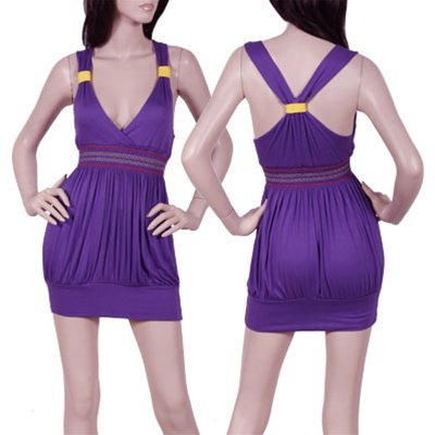 Purple Empire Waist Halter Top SMALL - MEDIUM - LARGE