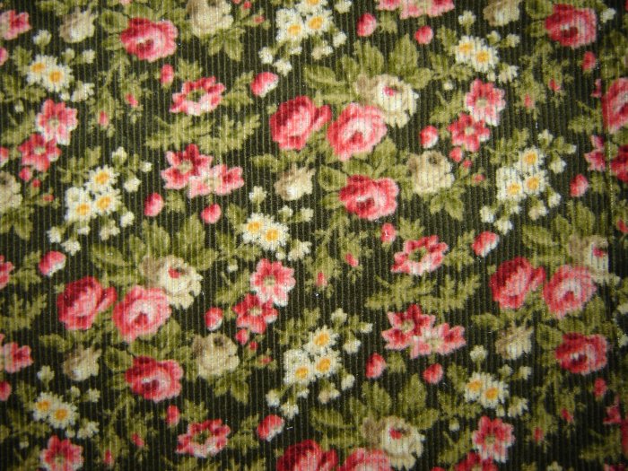 Jones New York Floral Stretch Corduroy Jean Style Skirt 14