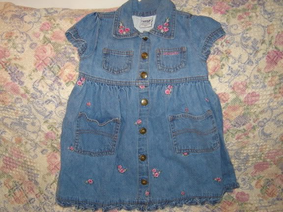 Osh Kosh Oshkosh Ruffled Floral Denim Dress 2T