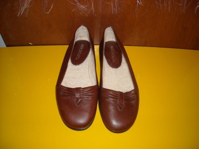 Womens Brown Leather Aerosoles 7 Special Edition
