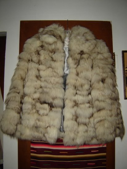 Womens Fluffy Fox Fur Jacket S M