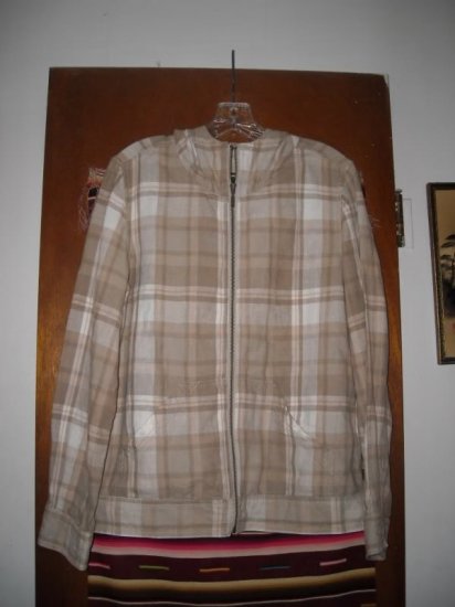 Womens Eddie Bauer Linen Hooded Jacket M
