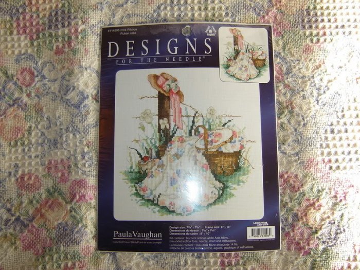 Pink Ribbon Counted Cross-Stitch Kit Paula Vaughan