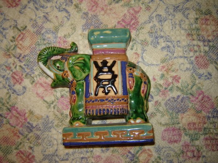 Colorful Charming Pottery Elephant