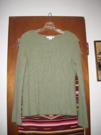 Womens Lucy & Laurel Green Angora Blend Sweater M