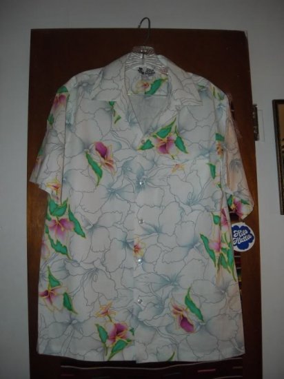 Womens Hilo Hattie Cotton Floral Shirt L