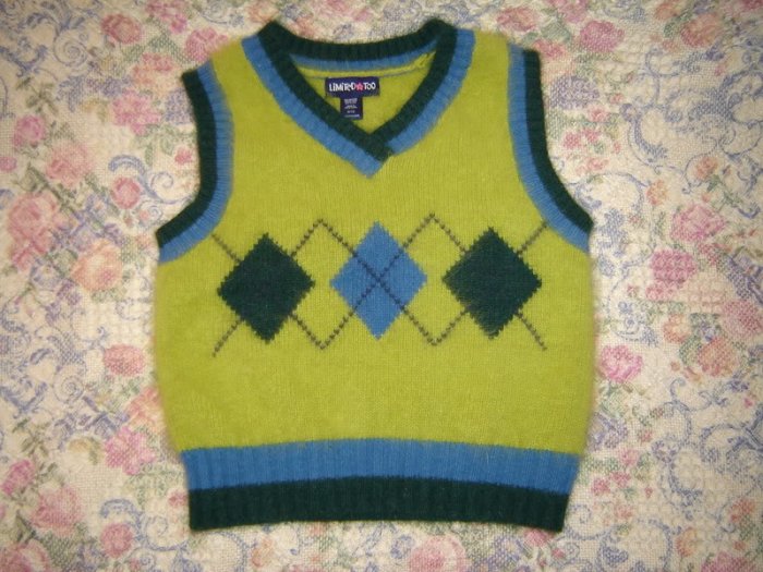 Girls Limited Too Argyle Angora Sweater Vest S 10