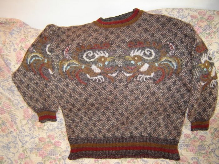 Womens Bogner Rooster Wool Mohair Sweater XL 14 Unworn