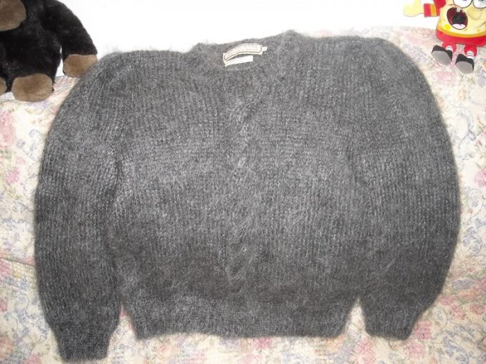 Helena Ruuth Handmade in Ireland Mohair Sweater M Grey