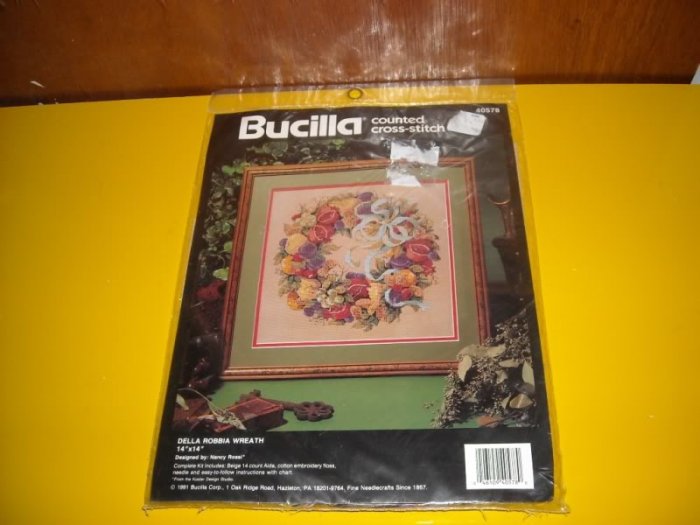 Bucilla Della Robbia Wreath Counted Cross Stitch Kit