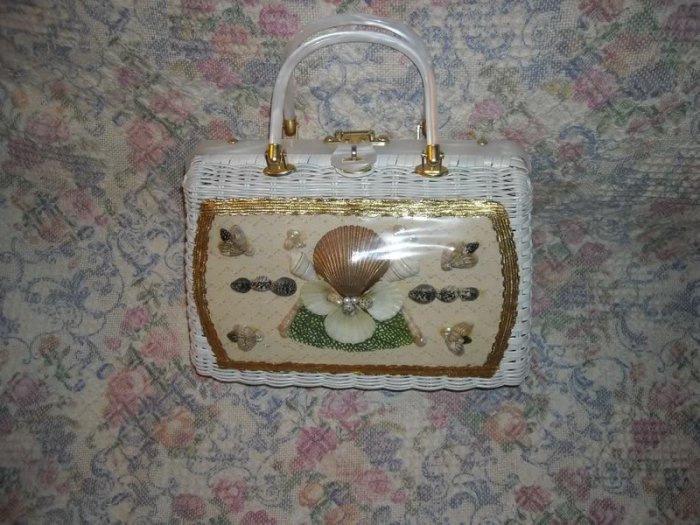 Vintage Seashell Window Bag Purse