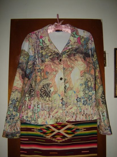 Womens Impulse Art Noveau Stained Glass Jacket L