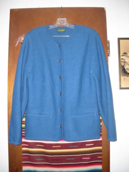 Womens Geiger Blue Wool Jacket 40