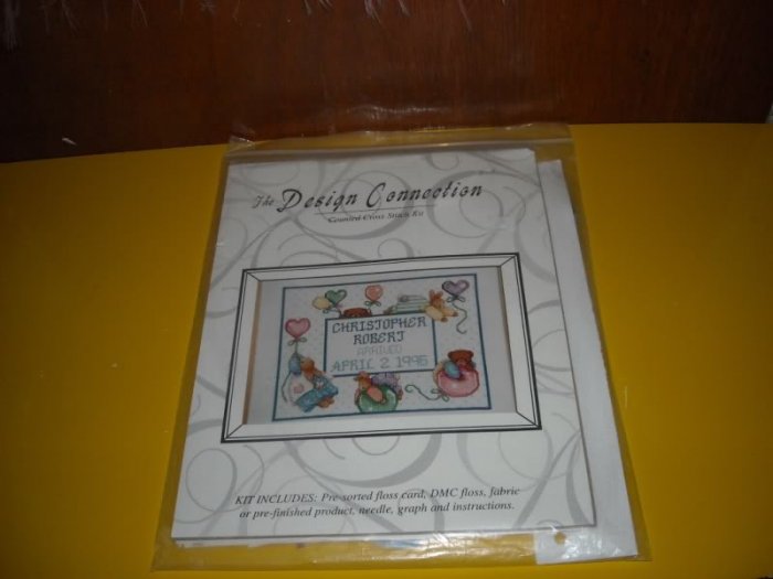 Baby Birth Balloon Sampler Counted Cross Stitch Kit