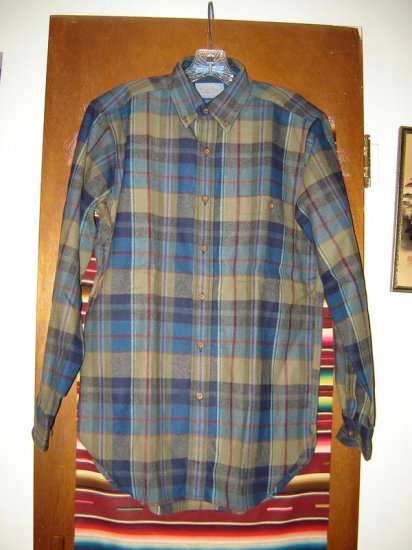 Mens Pendleton Wool Shirt S Small Earth Tones