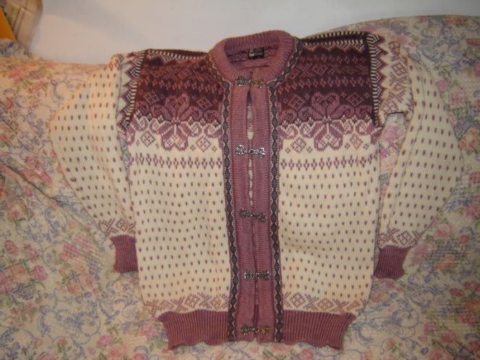 Womens Dale of Norway Cardigan Sweater S Pewter Clasps