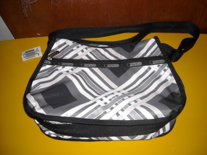 LeSportsac Hypnotic Black Classic Hobo Bag Purse