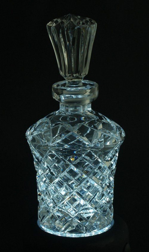 Vintage Lead Crystal Cut Glass Perfume Bottle