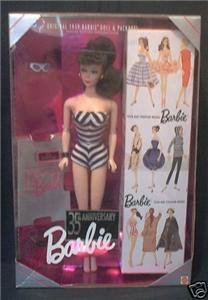 Barbie 35th Anniversary 1959 BRUNETTE Original Doll & Package REPRODUCTION nrfb