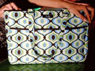 SALE Posh Tori Coco Brown GROOVE Diaper Bag/tote bag