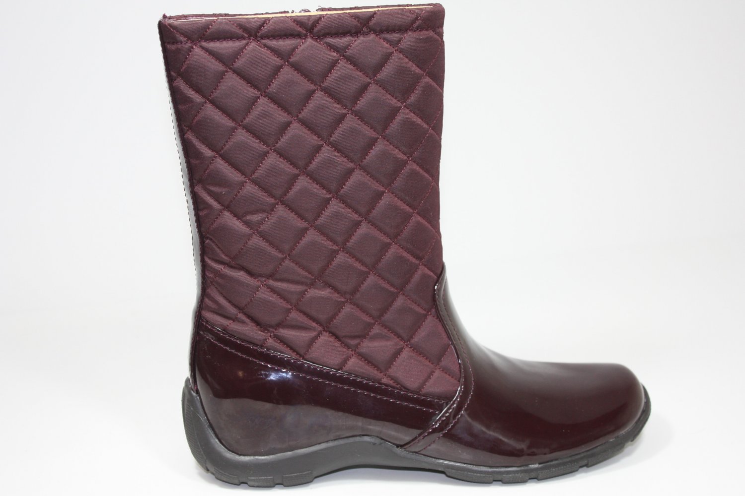 Naturalizer Vass-Bordo Quilted Boots Burgundy Shoes US