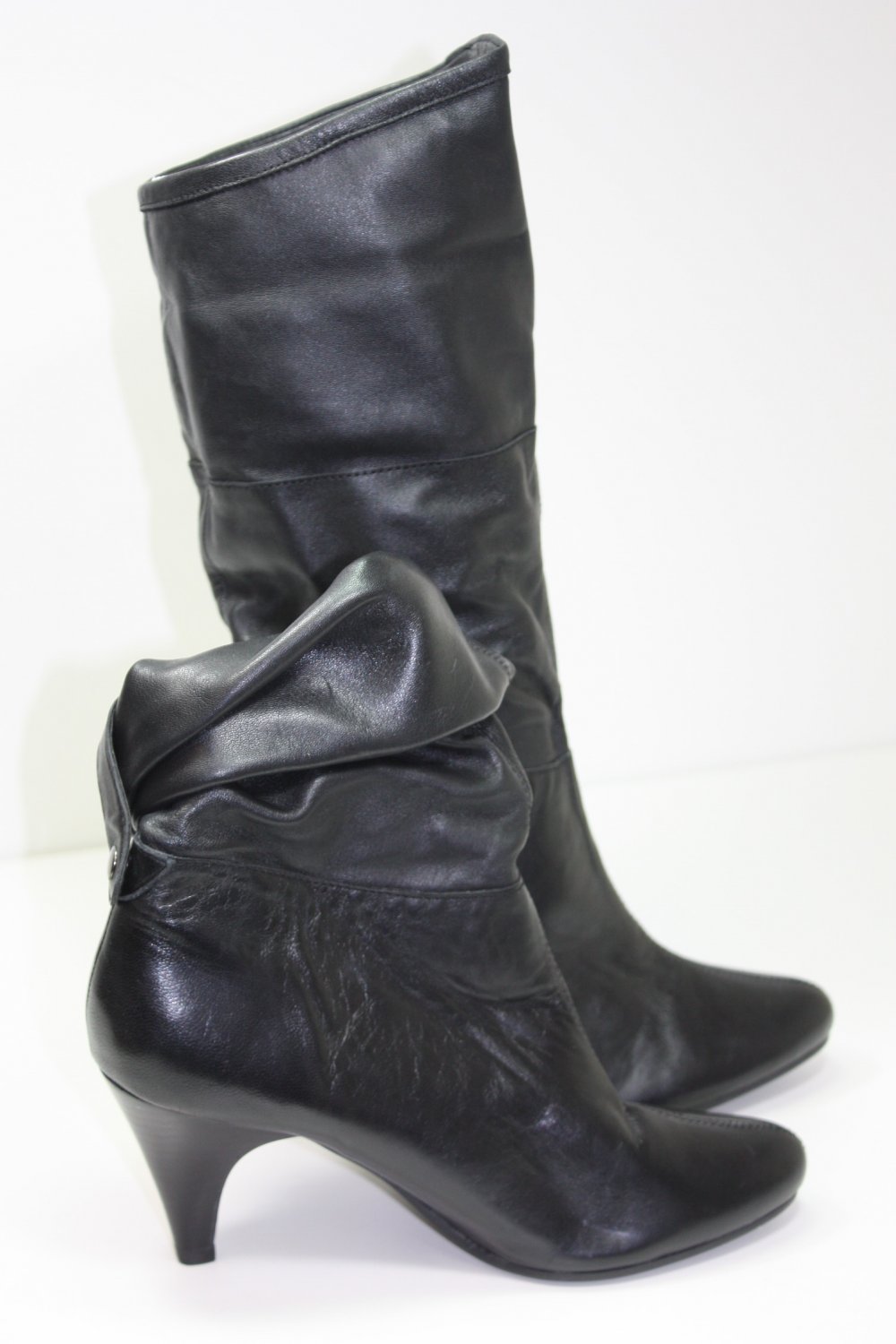 Style & Co Snappy Foldover Boots Black Shoes US 5.5 $11
