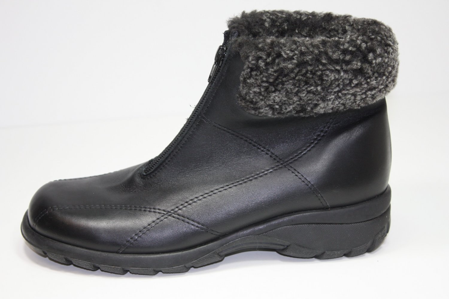 Martino Frosty Front Zip Ankle Boots Black Shoes US 8 $