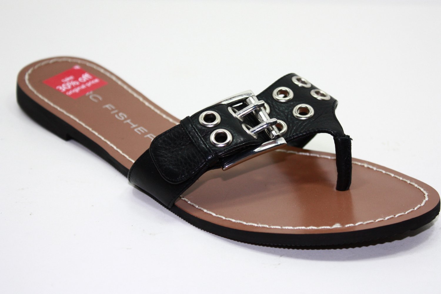 Marc Fisher ABBEY Sandals BLACK Womens Shoes 7.5