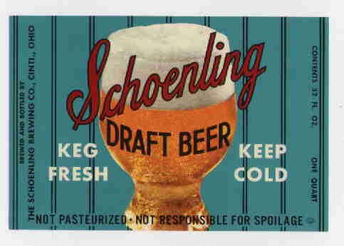 SCHOENLING Draft Beer Label /32oz