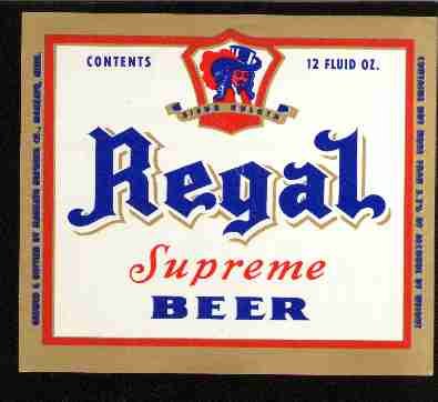 REGAL Supreme Beer Label / 12oz