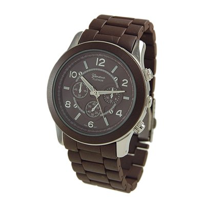 Geneva Platinum Brown Ceramic-Style Watch GP9201