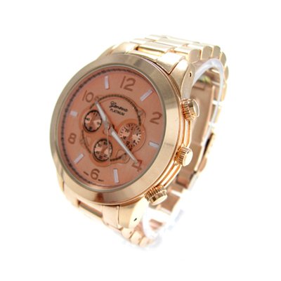 Geneva Platinum Rose Gold Ceramic-Style Watch GP9201