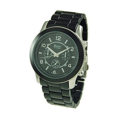 Geneva Platinum Black Ceramic-Style Watch GP9201