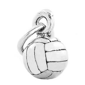 STERLING SILVER 3D VOLLEYBALL CHARM/PENDANT