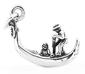STERLING SILVER ITALIAN GONDOLA CHARM/ PENDANT