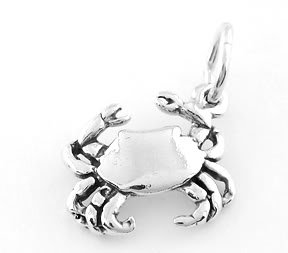 STERLING SILVER CRAB CHARM/PENDANT