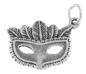 STERLING SILVER THEATER MASQUERADE MASK CHARM/PENDANT