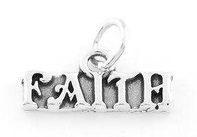 STERLING SILVER FAITH CHARM/PENDANT