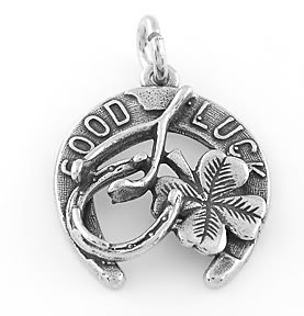 STERLING SILVER GOOD LUCK CHARM CHARM/PENDANT